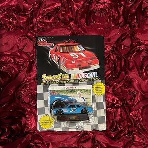 Racing Champions Stock Car with Display Stand - Red and Blue